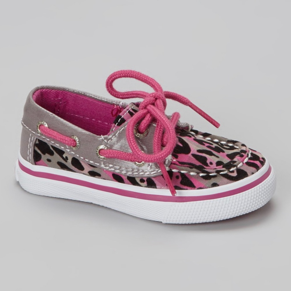 Girls Sz 2 Sperry Cheetah print loafers